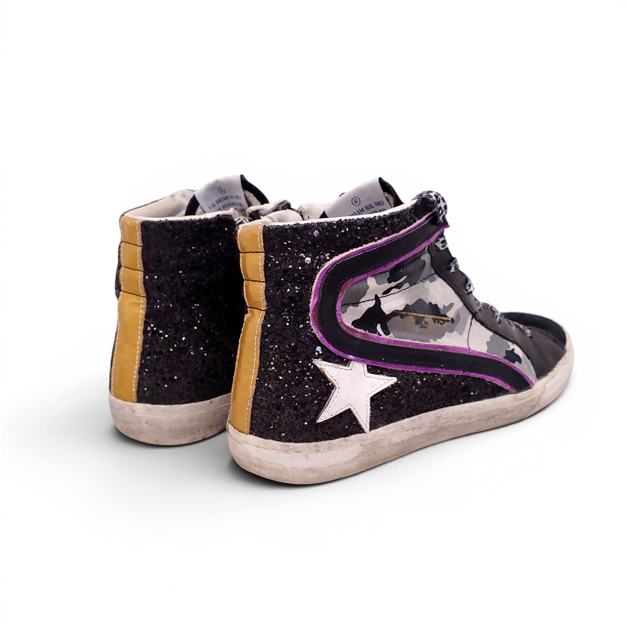 GOLDEN GOOSE BLACK SLIDE SNEAKERS - SIZE 38
