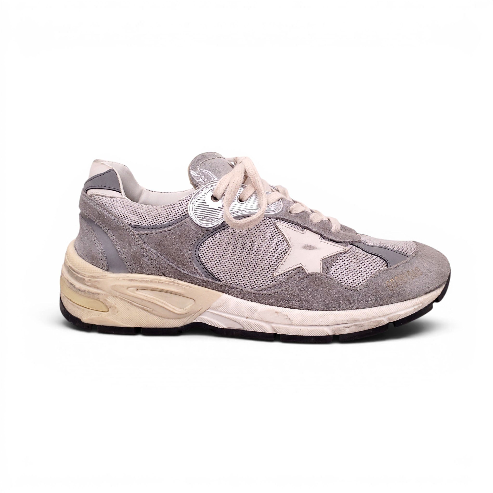GOLDEN GOOSE GREY DAD-STAR SNEAKERS - SIZE 39
