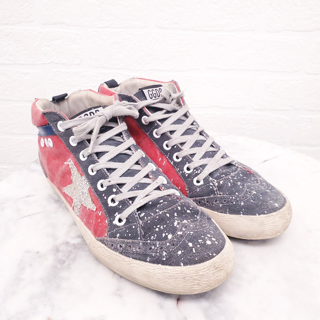 GOLDEN GOOSE MIDSTAR SPLATTER SNEAKERS - SIZE 40