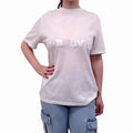 GOLDEN GOOSE WHITE LOGO T-SHIRT - SIZE M