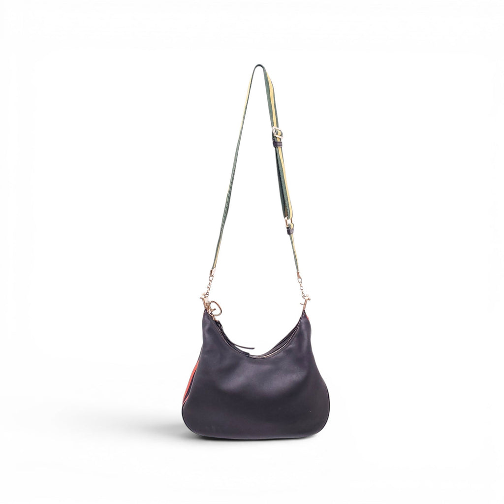 GUCCI BLACK ATTACHE SMALL LEATHER SHOULDER BAG