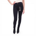 GUCCI BLACK JEANS WITH EMBROIDERED BUTTERFLY DETAIL - SIZE 26