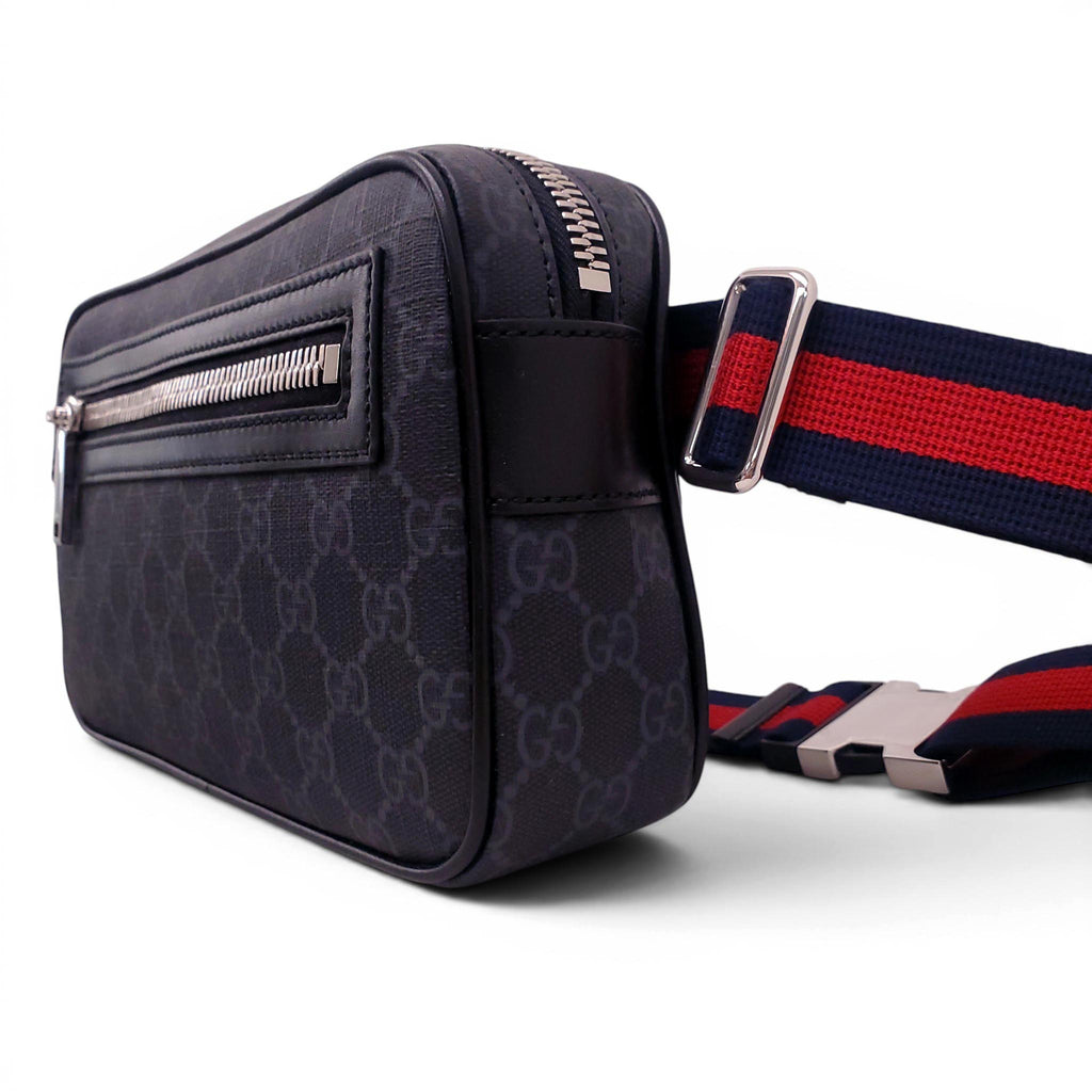 GUCCI BLACK MONOGRAM BELT BAG
