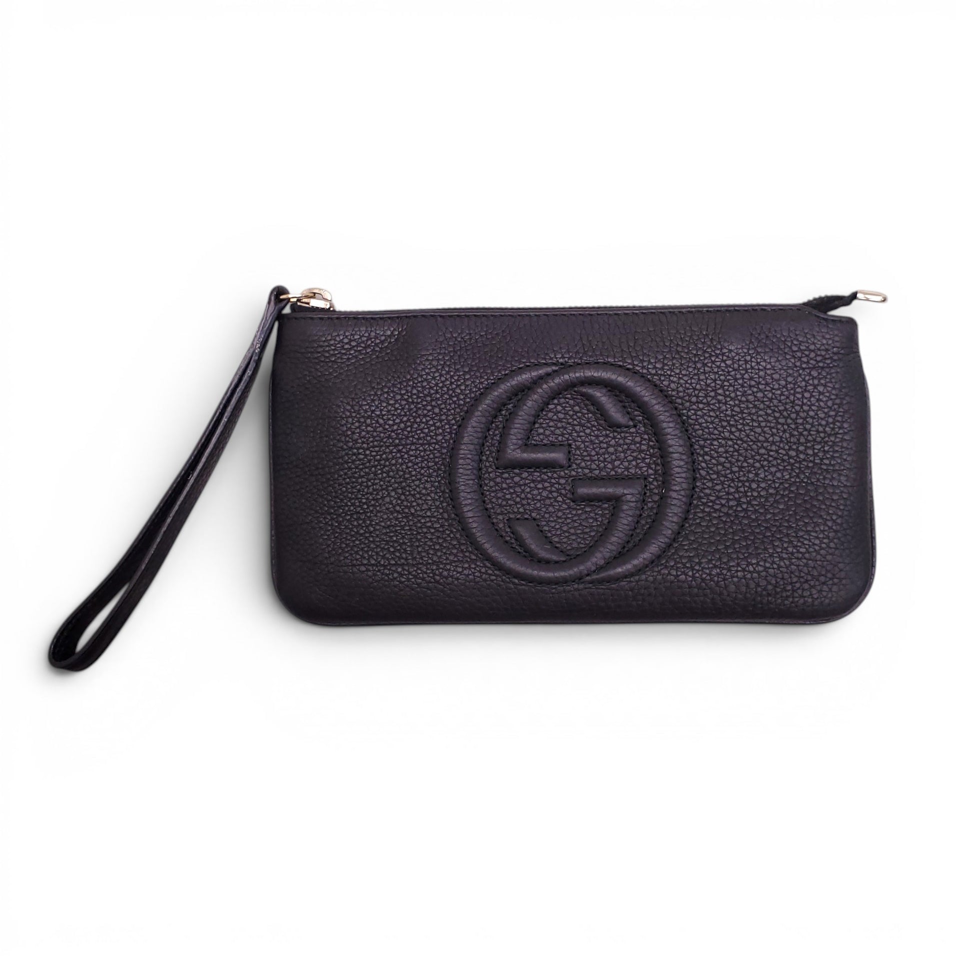 GUCCI BLACK SOHO WRISTLET BAG