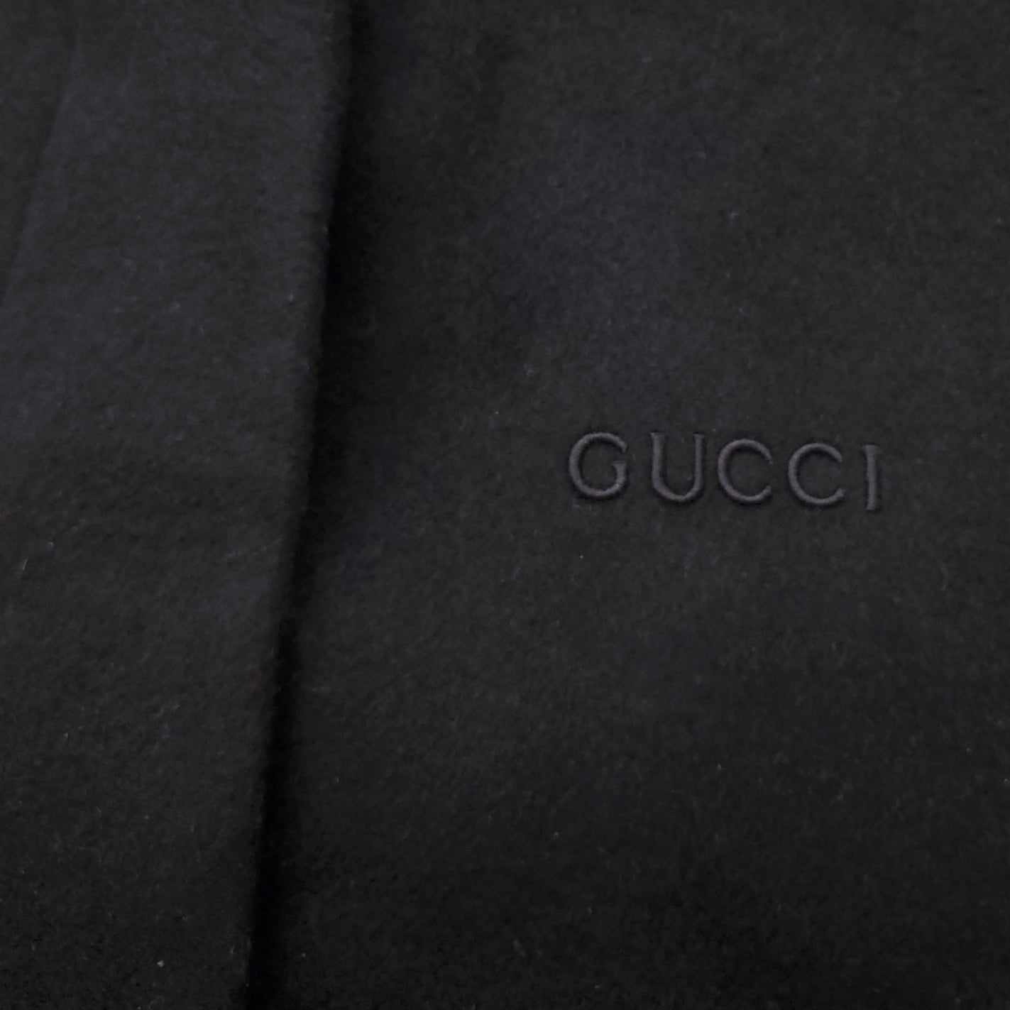 GUCCI BLACK WOOL COAT WITH MONOGRAM LINING - SIZE 38