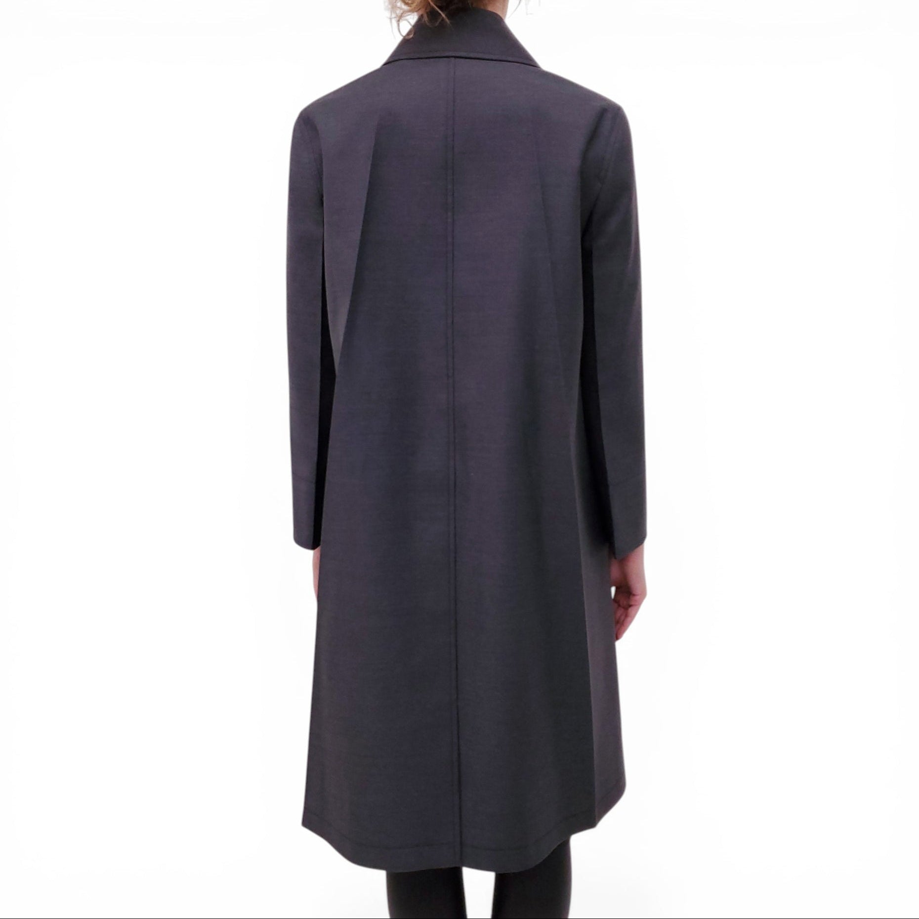 GUCCI CHARCOAL GREY DOUBLE BREASTED COAT - SIZE 40