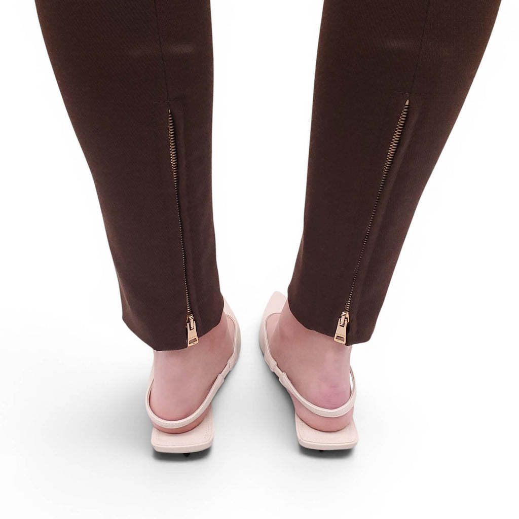 GUCCI CHOCOLATE BROWN RIDING PANTS - SIZE 40