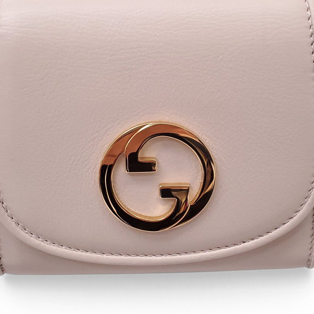 GUCCI CREAM BLONDIE BIFOLD WALLET WITH CHAIN