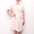 GUCCI CREAM DRESS WITH GOLD HORSEBIT DETAILS - SIZE 42