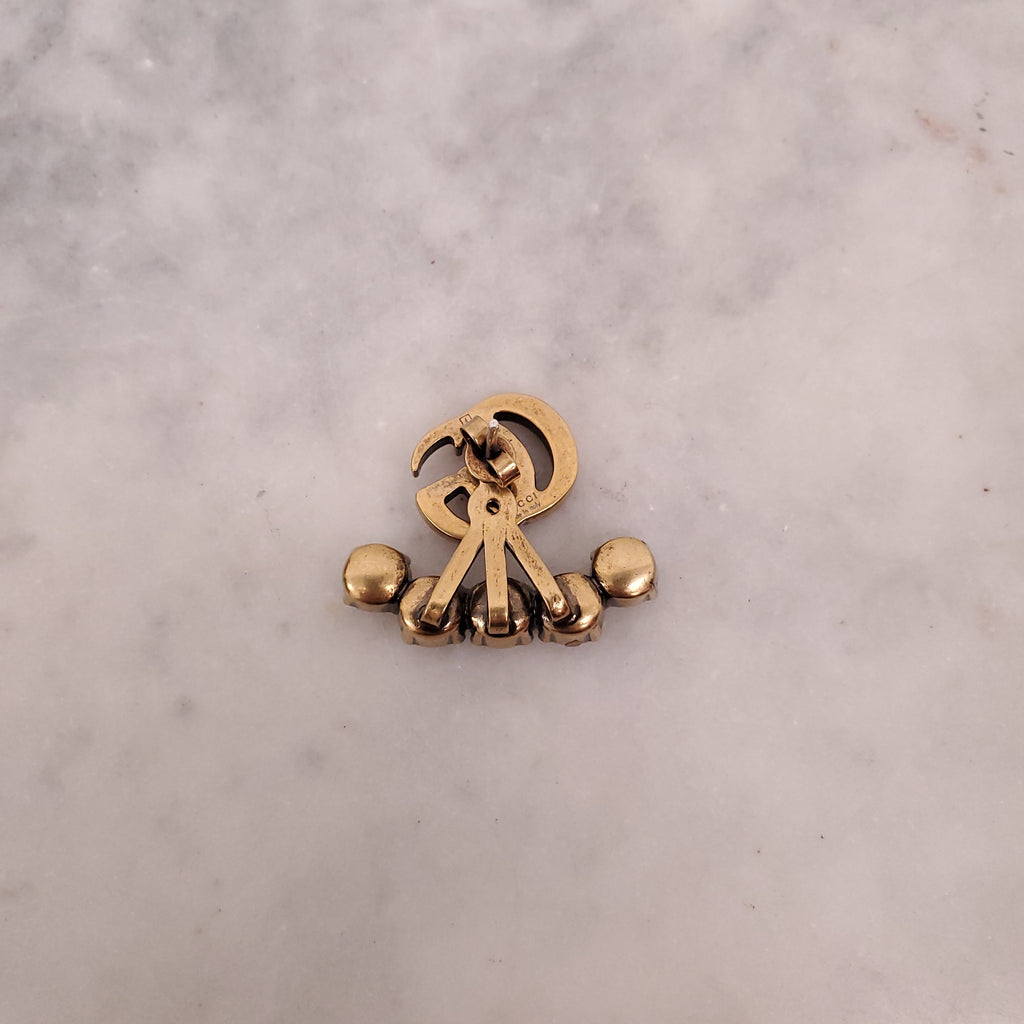 GUCCI CRYSTAL LOGO SINGLE EARRING