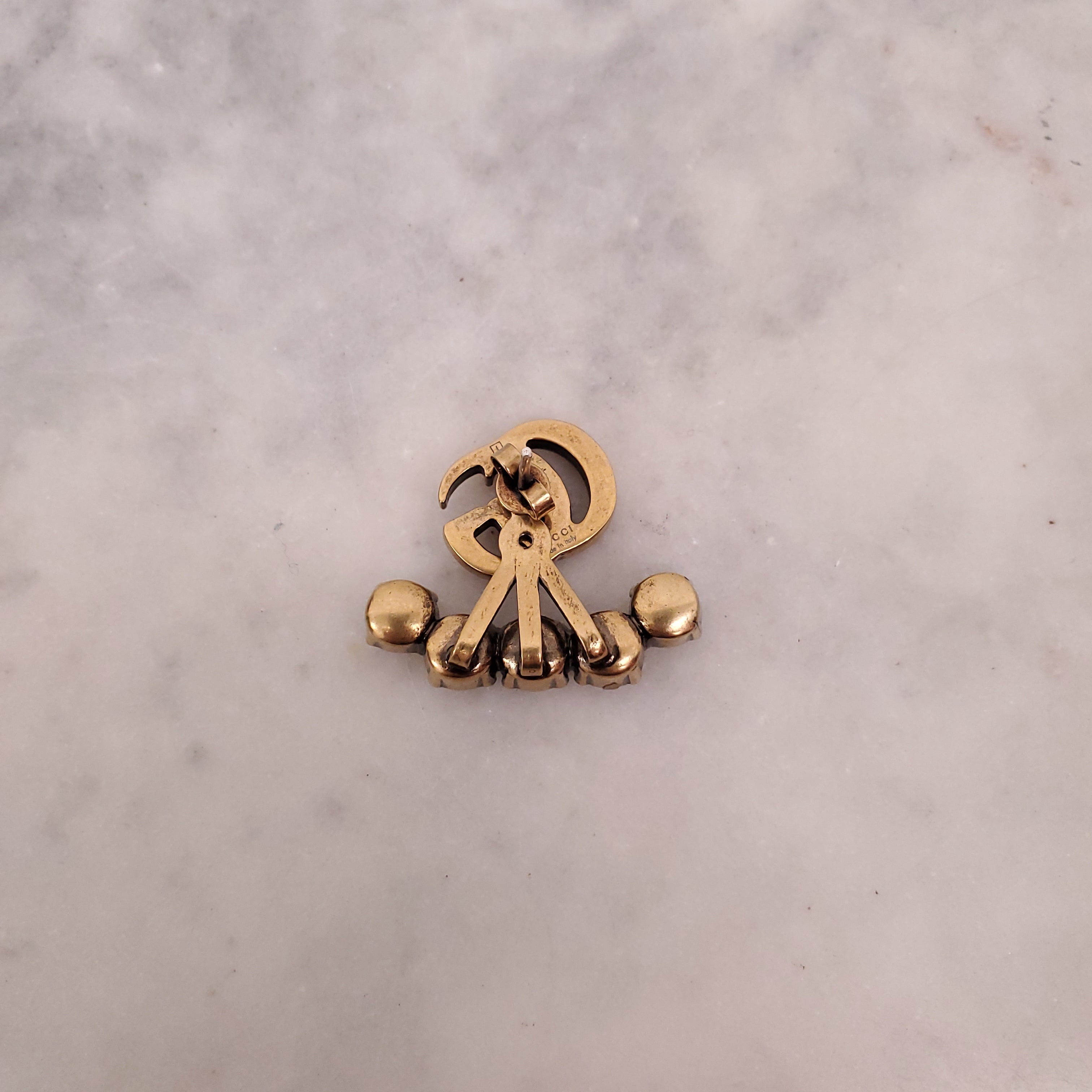 GUCCI CRYSTAL LOGO SINGLE EARRING