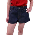GUCCI DARK WASH DENIM SHORTS WITH LOGO - SIZE 28