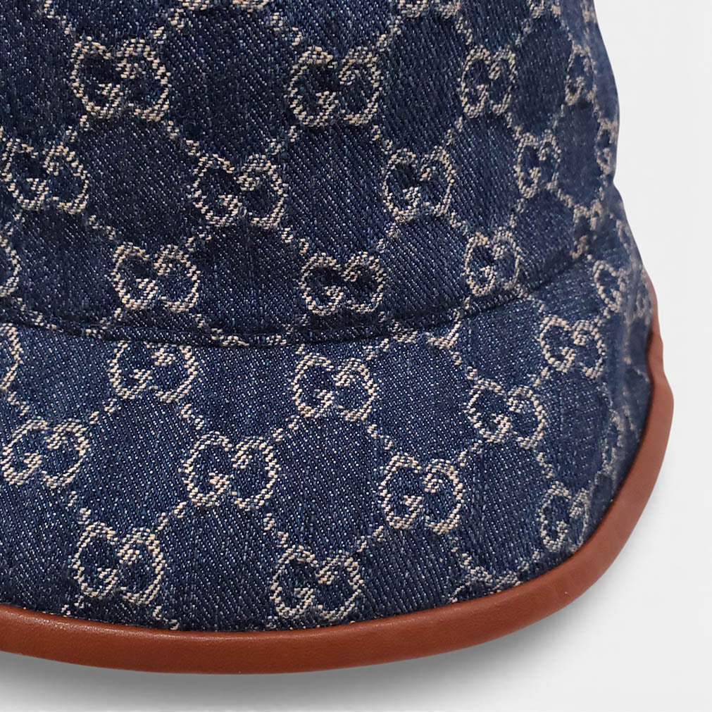 GUCCI DENIM BUCKET HAT - SIZE L