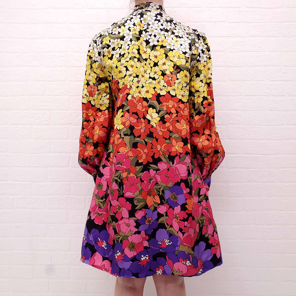 GUCCI FLORAL SILK DRESS - SIZE 40