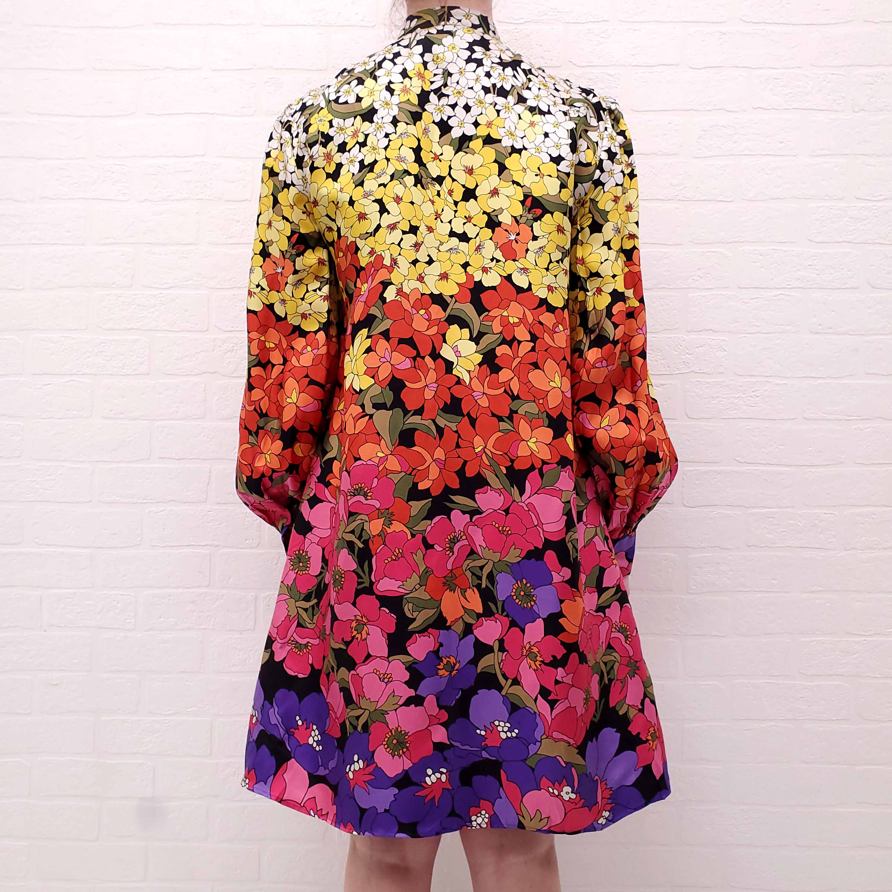 GUCCI FLORAL SILK DRESS - SIZE 40