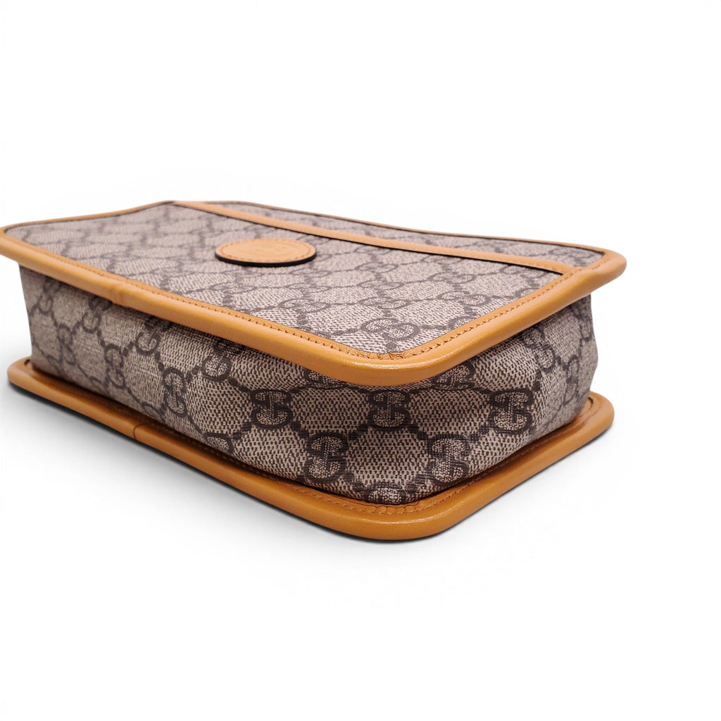 GUCCI GG SUPREME MONOGRAM CALFSKIN LEATHER TRAVEL POUCH