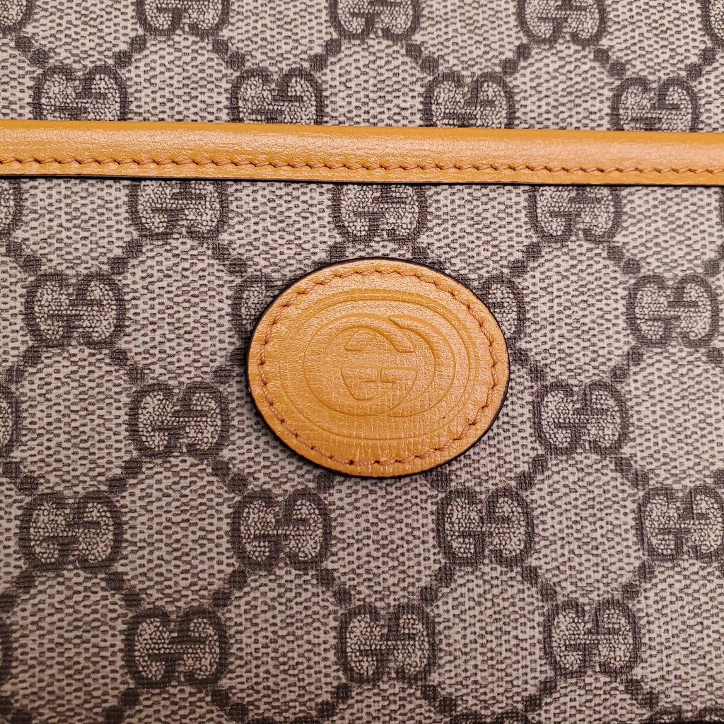 GUCCI GG SUPREME MONOGRAM CALFSKIN LEATHER TRAVEL POUCH