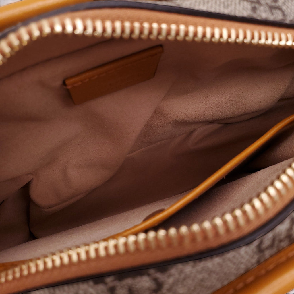 GUCCI GG SUPREME MONOGRAM CALFSKIN LEATHER TRAVEL POUCH