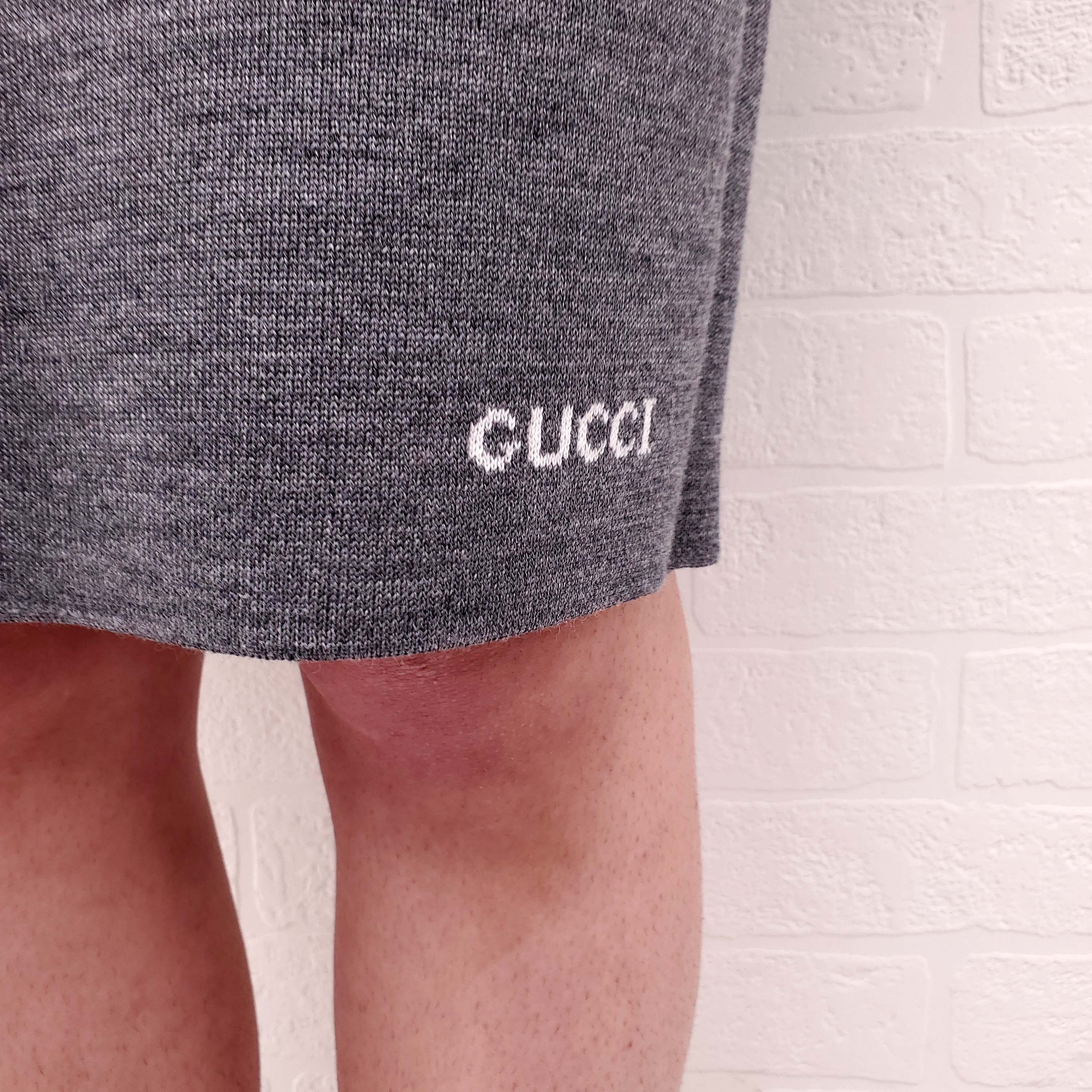 GUCCI GREY KNIT SKIRT WITH ELASTIC WAIST - SIZE XS