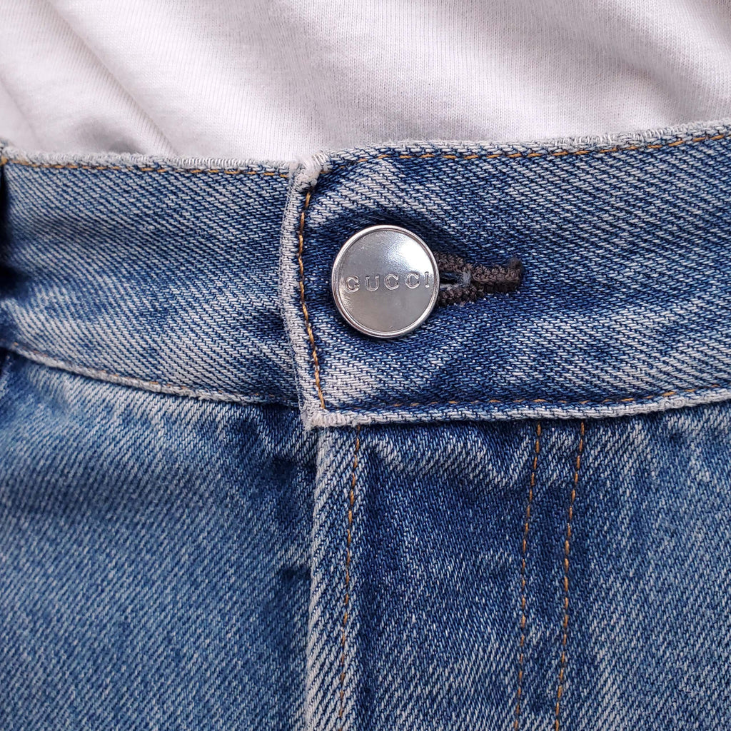 GUCCI MEDIUM WASH BOYFRIEND JEANS - SIZE 25