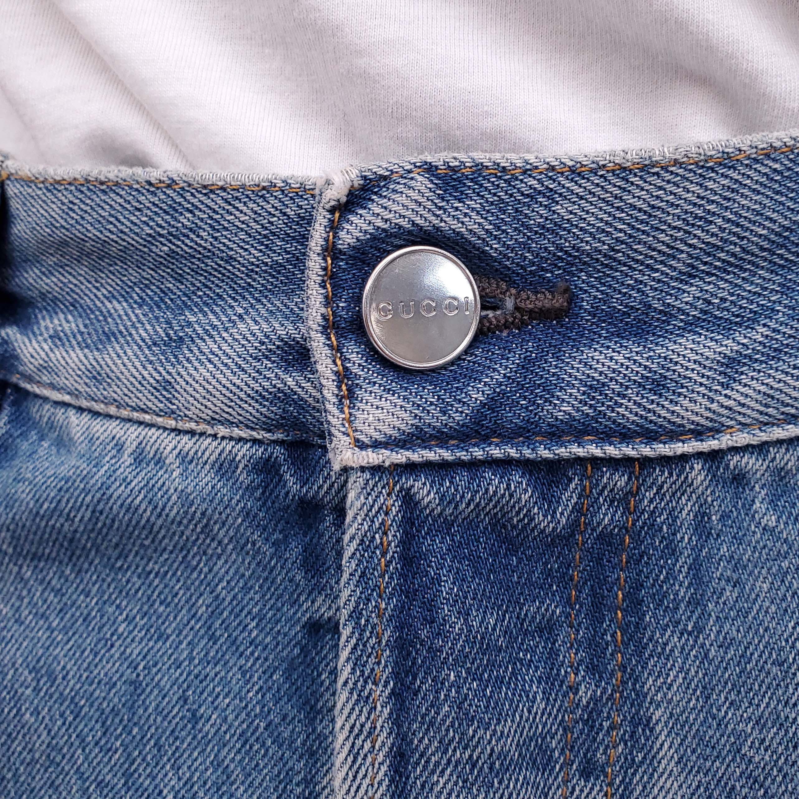 GUCCI MEDIUM WASH BOYFRIEND JEANS - SIZE 25