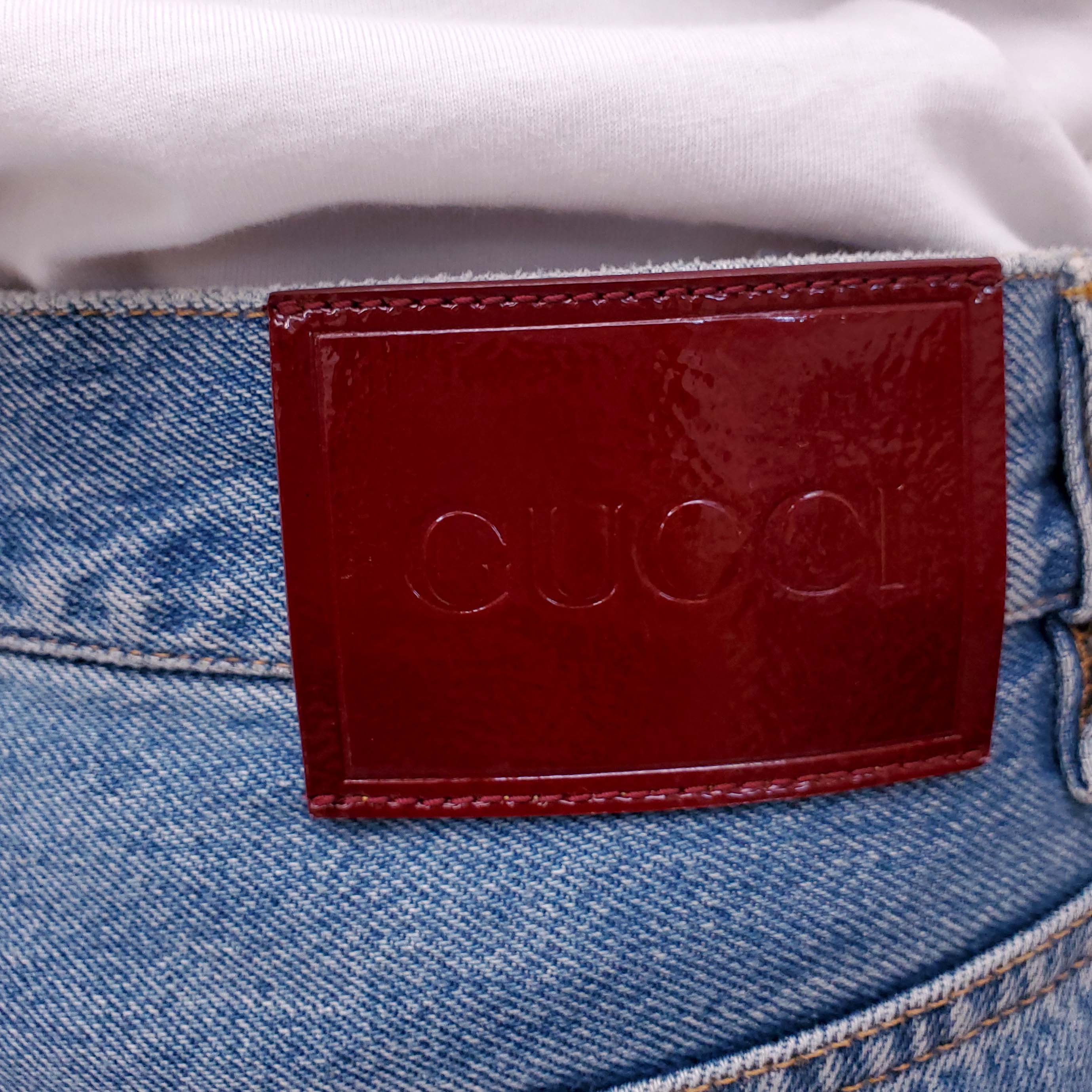 GUCCI MEDIUM WASH BOYFRIEND JEANS - SIZE 25