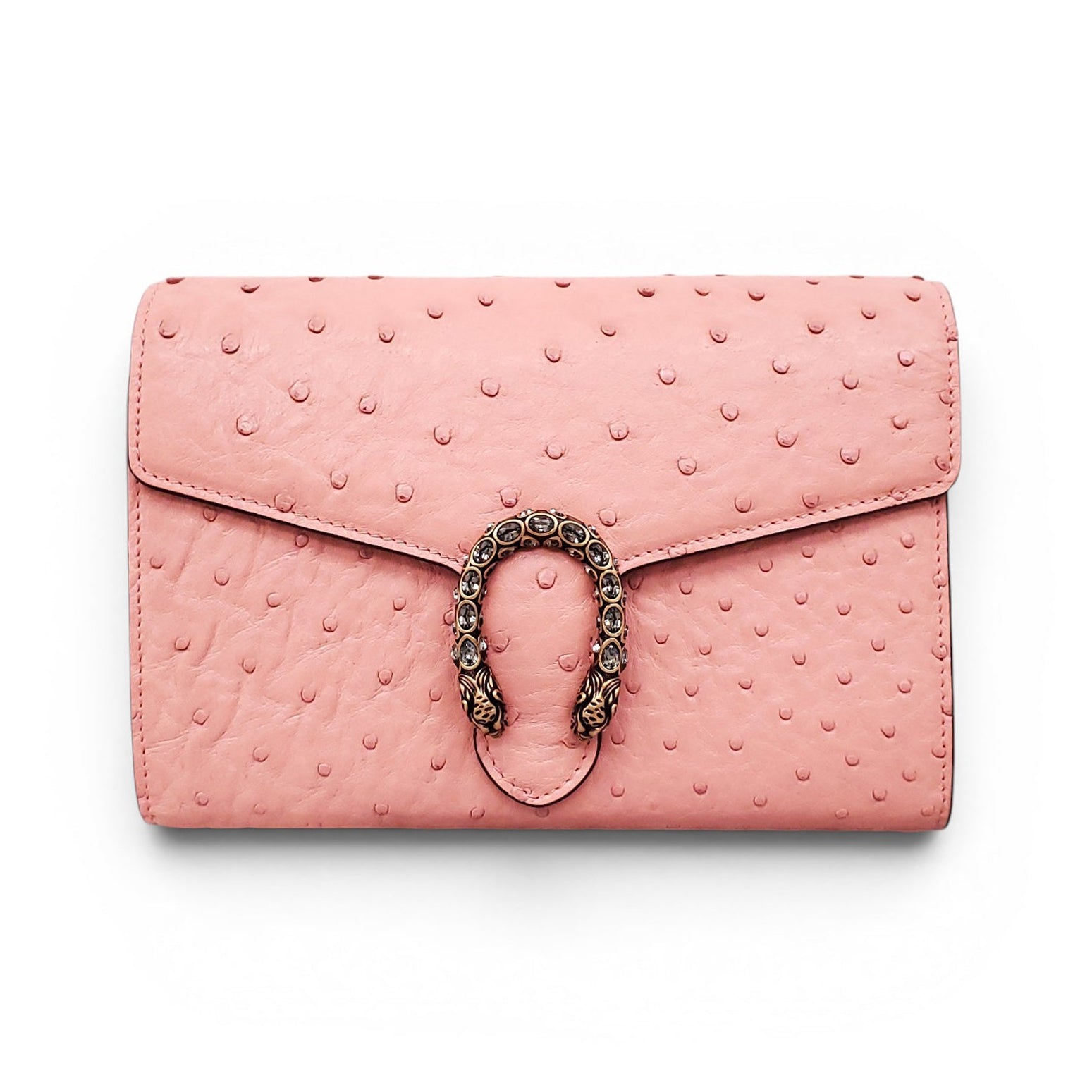 GUCCI PINK OSTRICH DIONYSUS BAG