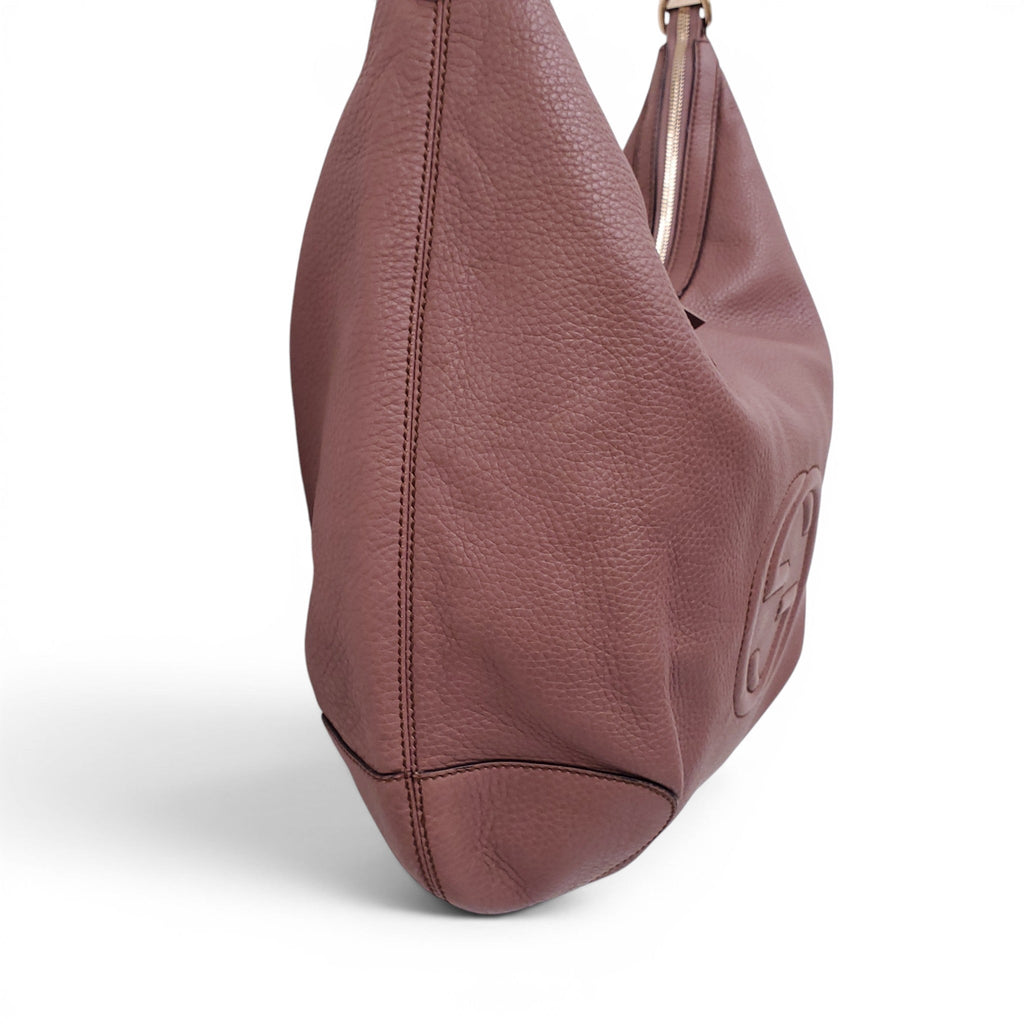 GUCCI ROSE PINK LARGE SOHO TASSLE CHAIN CROSSBODY BAG