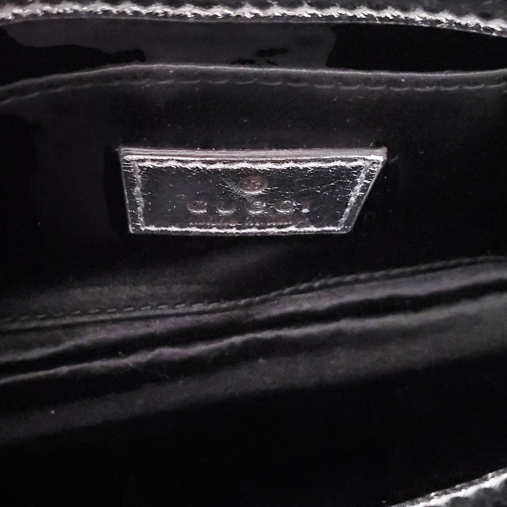 GUCCI SILVER METALLIC HORSEBIT CHAIN BAG