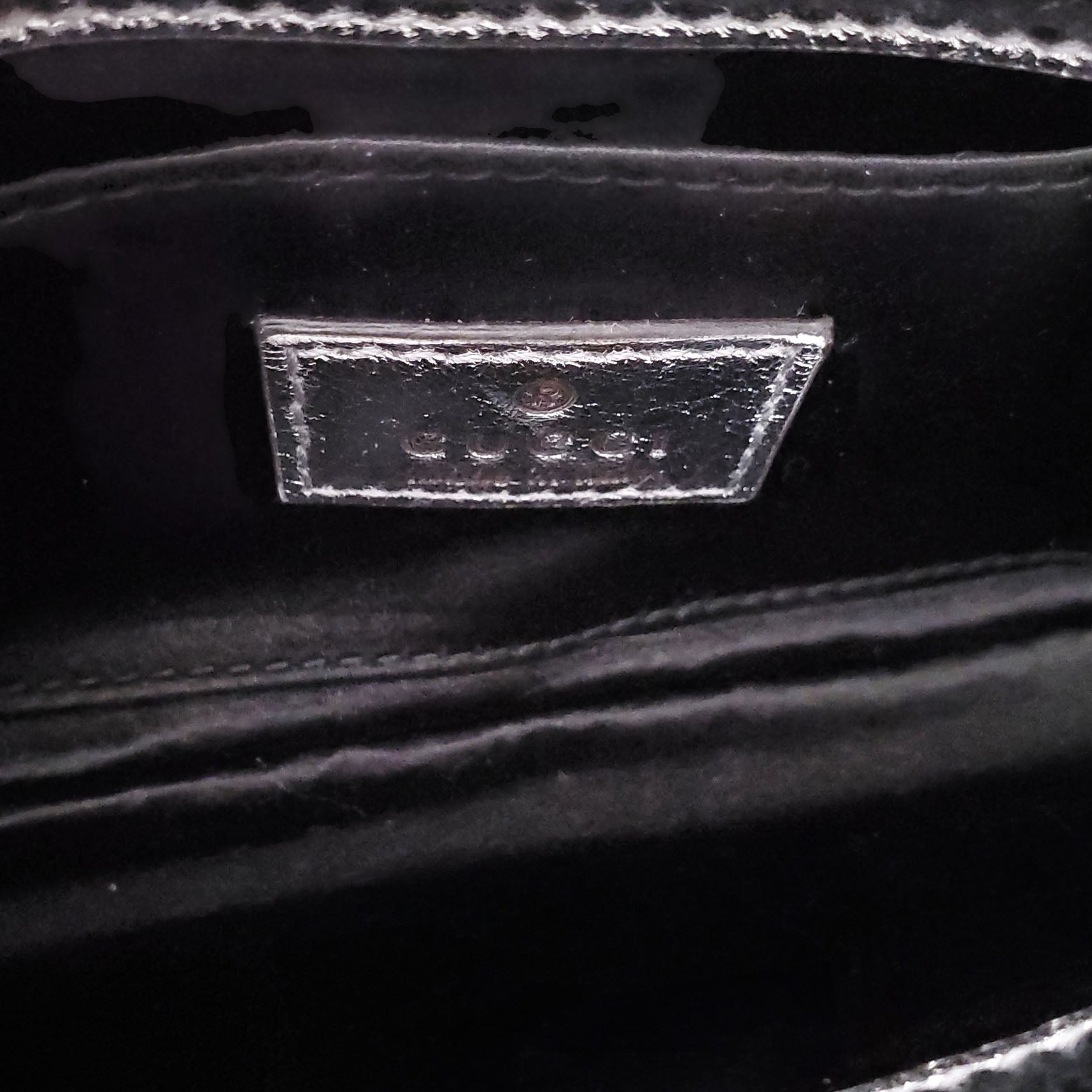 GUCCI SILVER METALLIC HORSEBIT CHAIN BAG