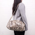 GUCCI SNAKESKIN HANDBAG WITH BAMBOO HANDLE