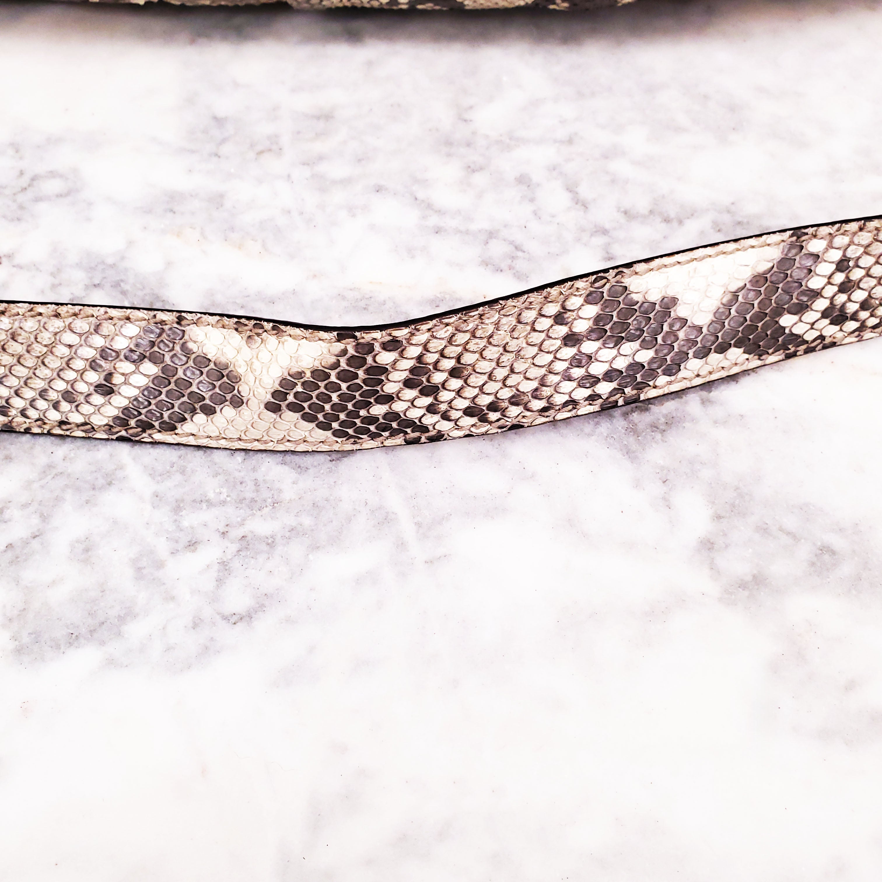 GUCCI SNAKESKIN HANDBAG WITH BAMBOO HANDLE