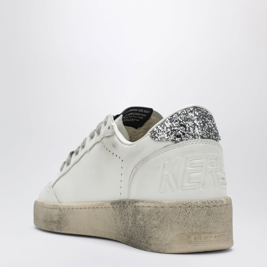 Golden Goose White/Silver/Platinum Glitter Ball Star Sneakers Women