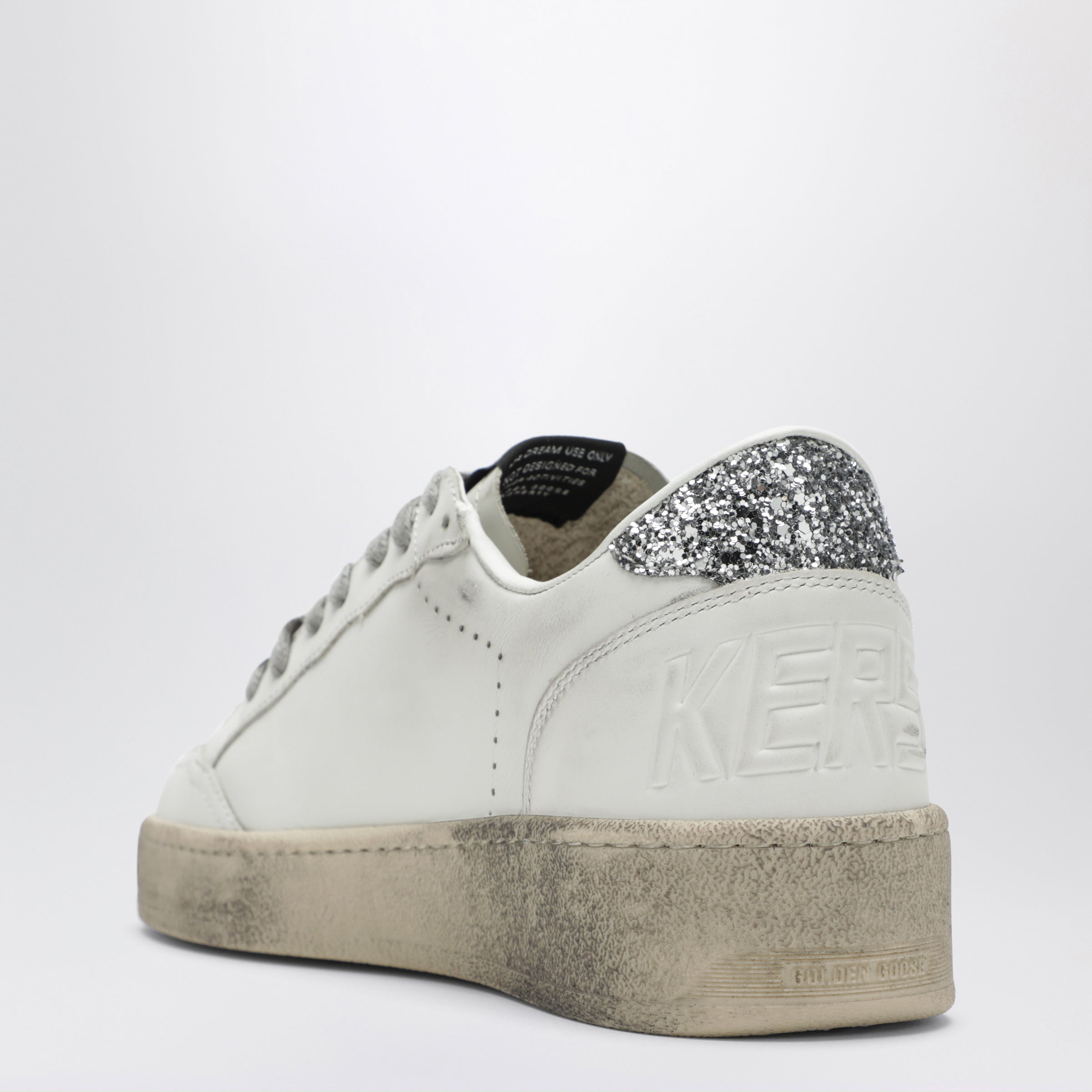 Golden Goose White/Silver/Platinum Glitter Ball Star Sneakers Women