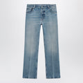 Miu Miu Light Blue Washed Denim Trousers Women