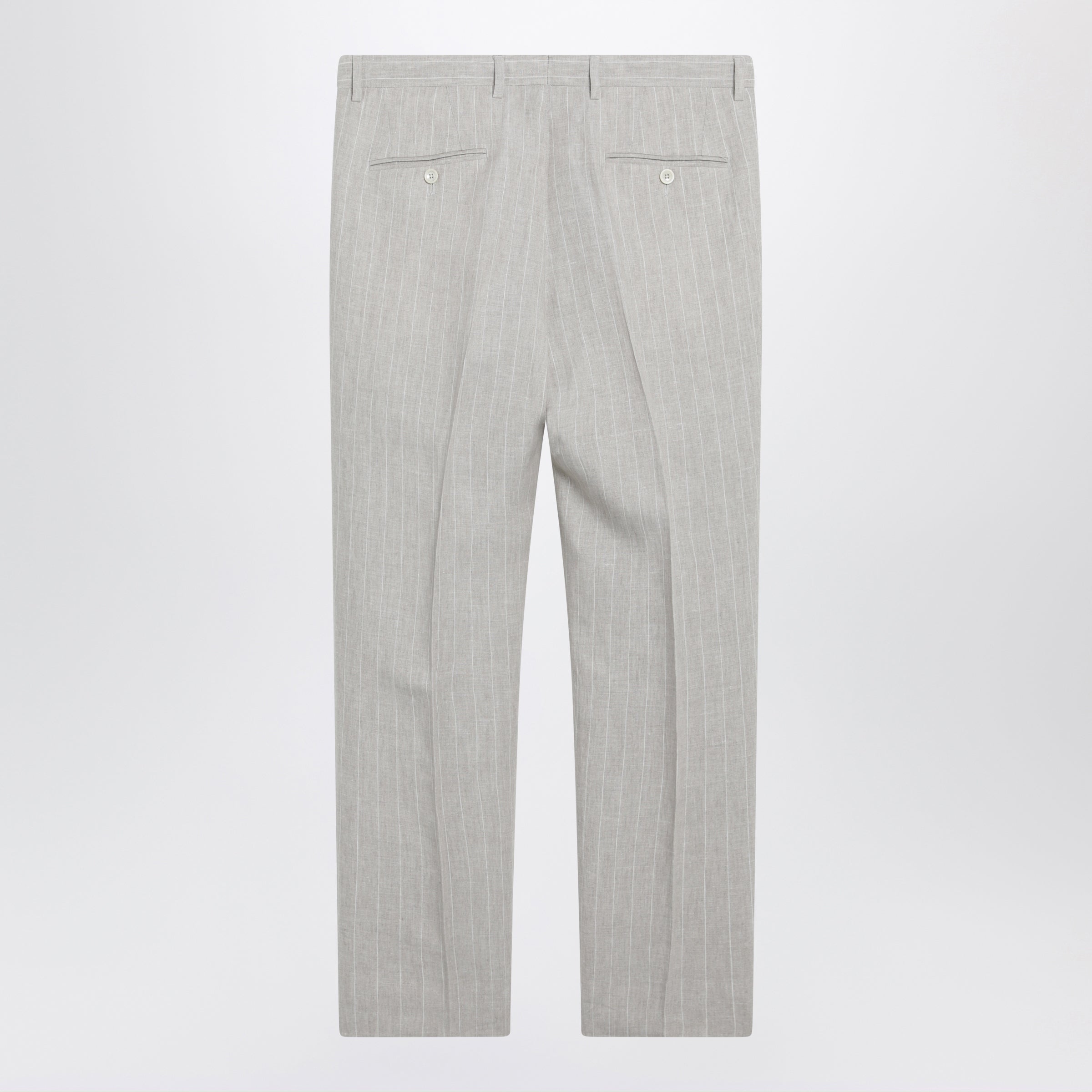 Dolce&Gabbana Pinstripe Linen Tailored Trousers Men