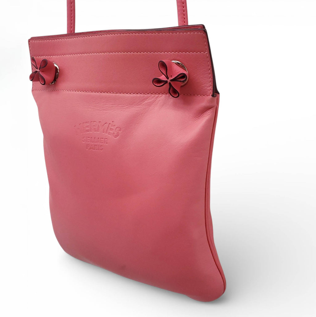 HERMÈS ALINE ROSE AZALEA ROUGE DE COEUR SHIFT BAG