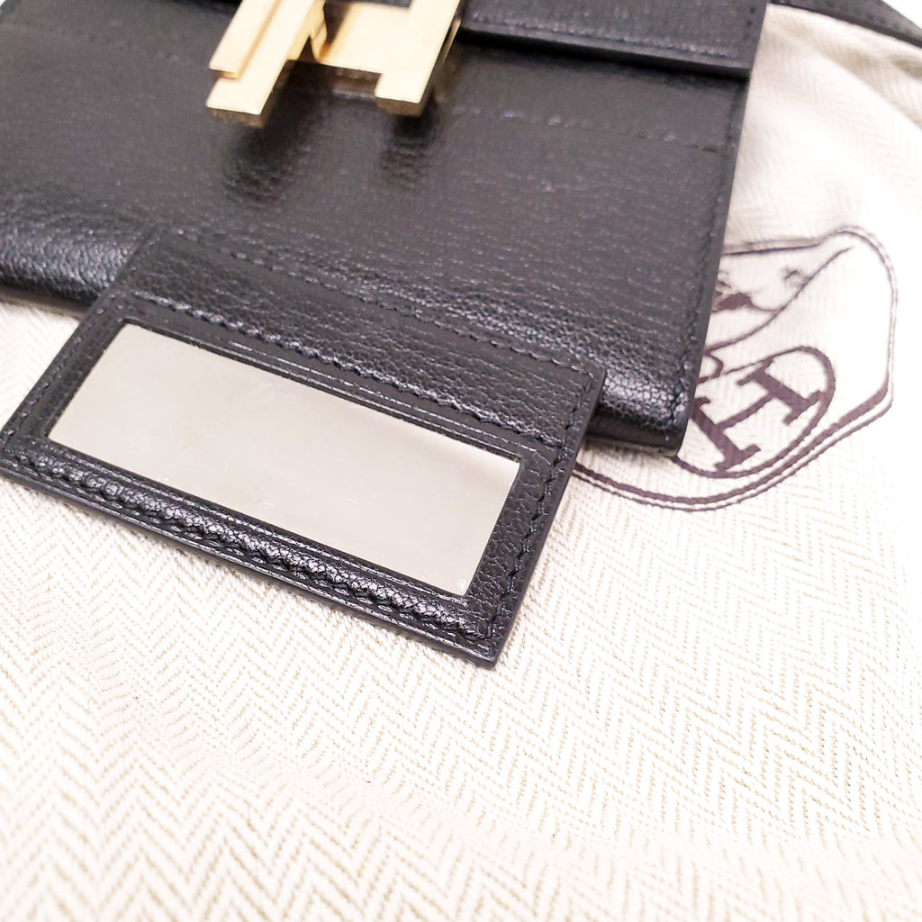 HERMÈS BLACK CINHETIC TO GO WALLET