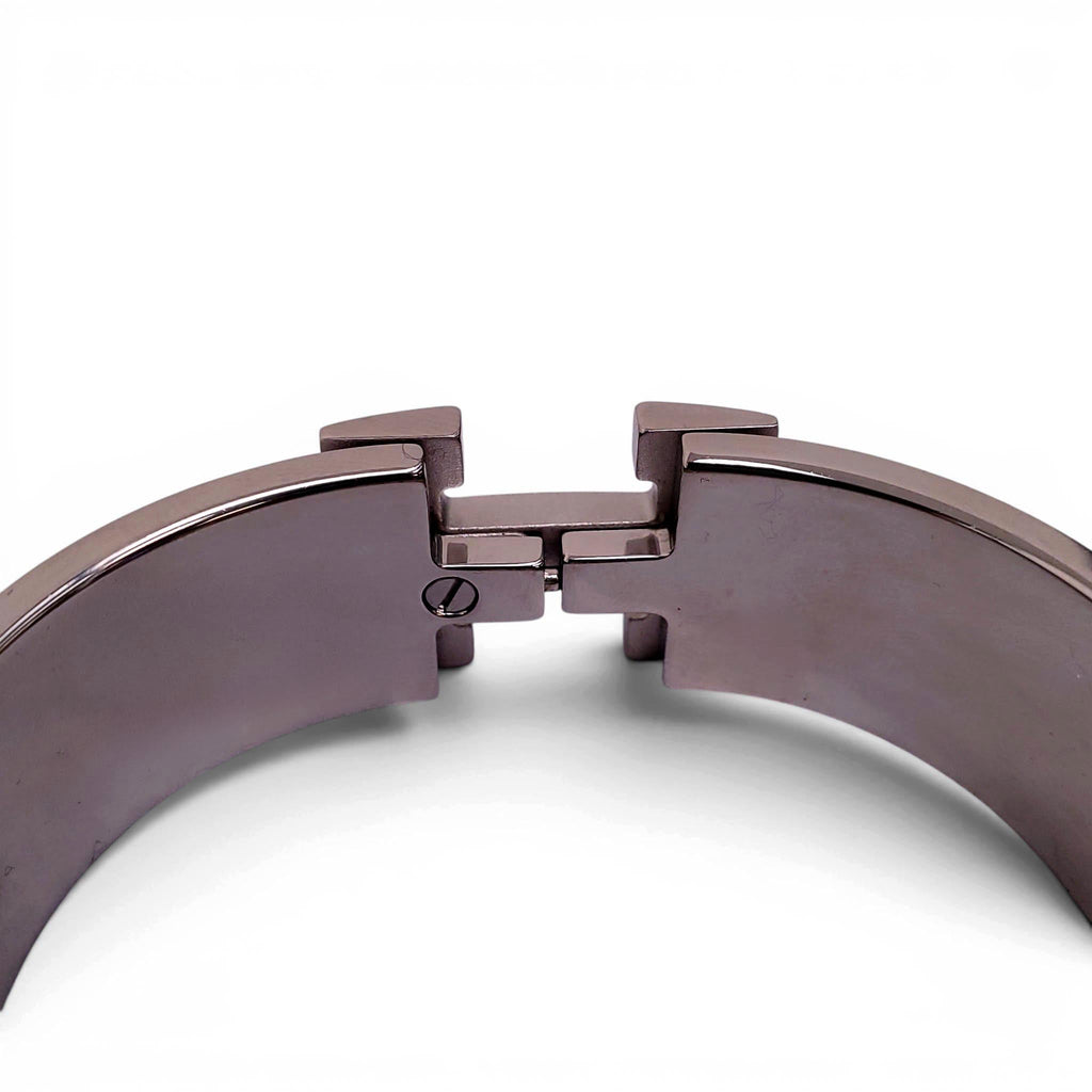 HERMÈS BLACK CLIC CLAC H BRACELET - SIZE 65