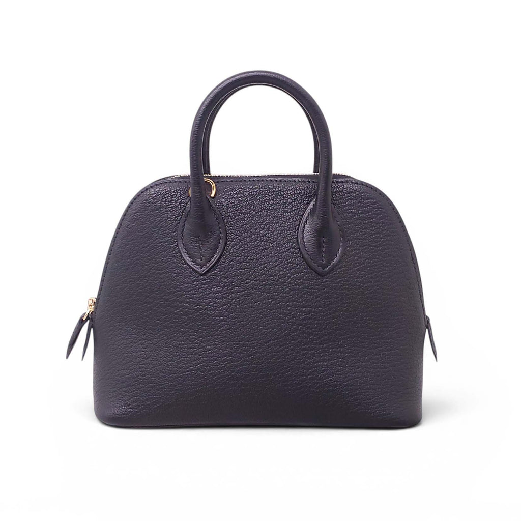 HERMÈS BLACK MINI CHEVRE BOLIDE TOP HANDLE BAG