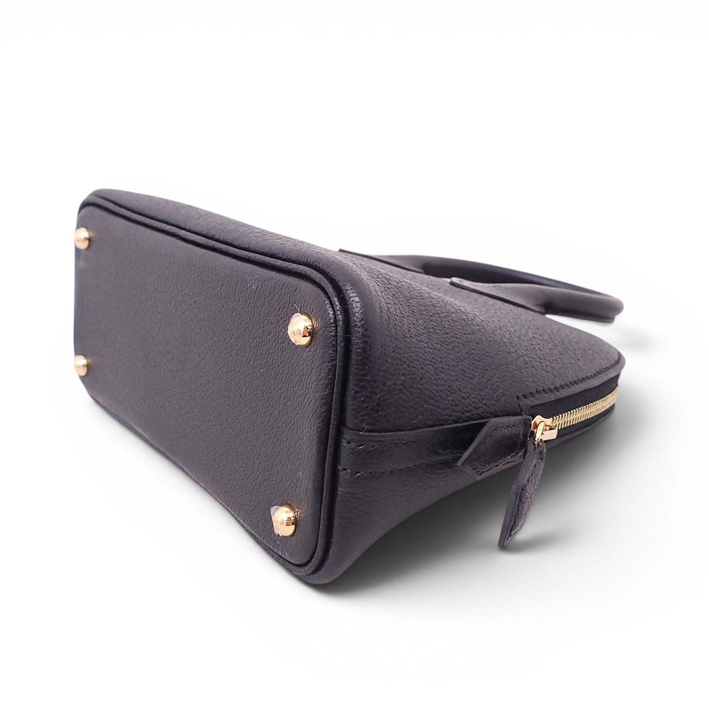 HERMÈS BLACK MINI CHEVRE BOLIDE TOP HANDLE BAG