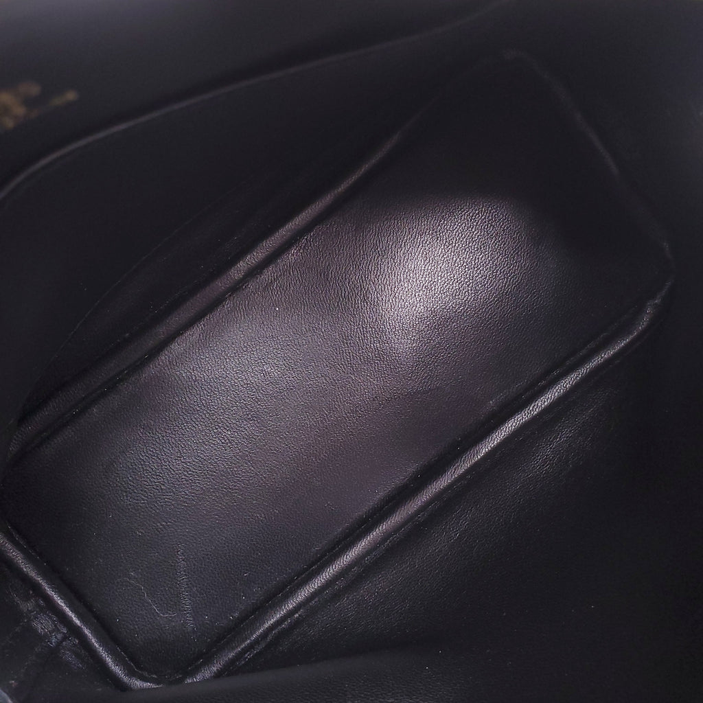 HERMÈS BLACK MINI CHEVRE BOLIDE TOP HANDLE BAG