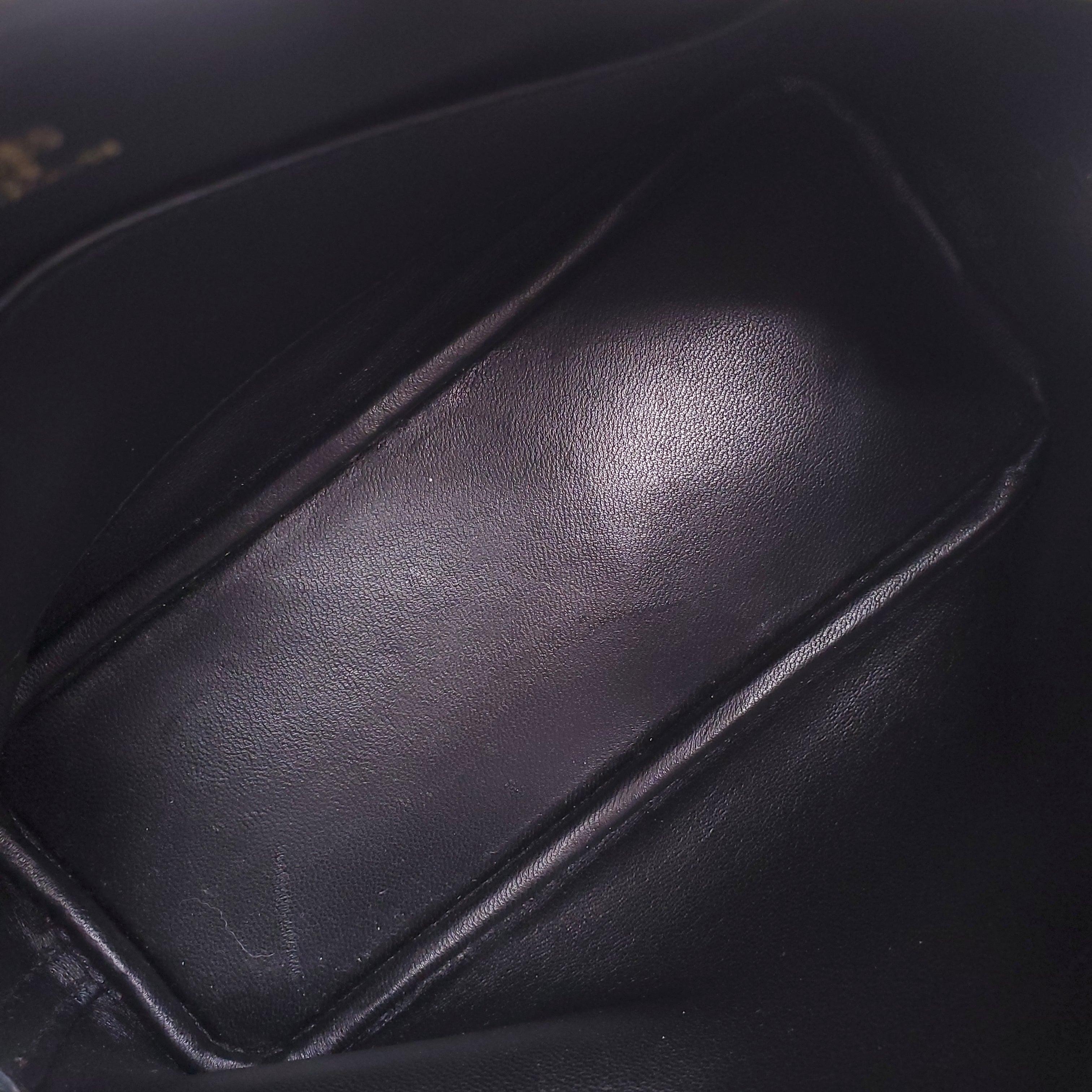 HERMÈS BLACK MINI CHEVRE BOLIDE TOP HANDLE BAG
