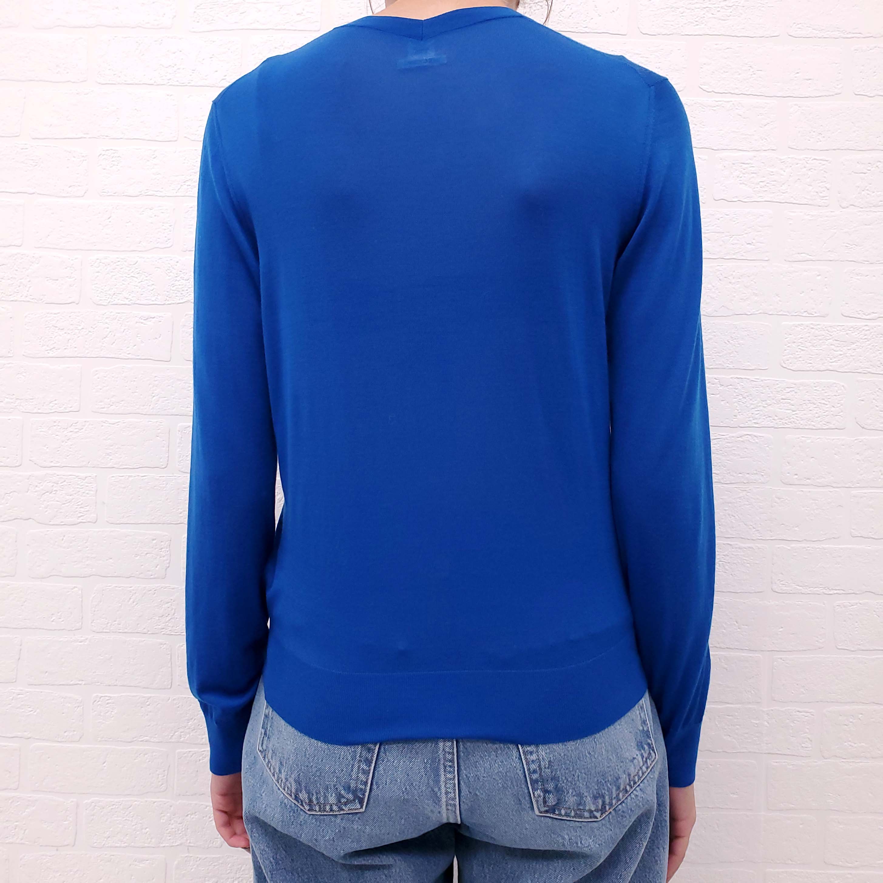 HERMÈS BLUE CARDIGAN - SIZE 38