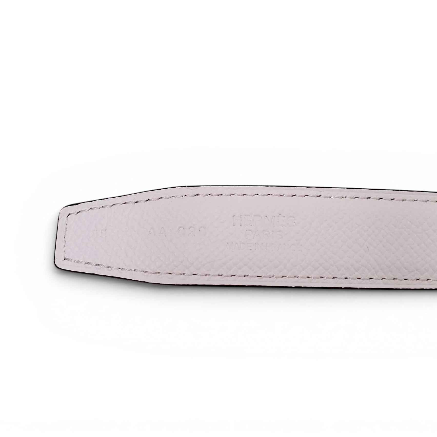 HERMÈS BROWN AND CREAM REVERSIBLE BELT - SIZE 85