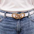 HERMÈS BROWN AND CREAM REVERSIBLE BELT - SIZE 85