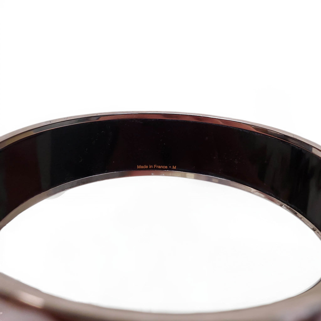 HERMÈS LARGE H LOGO PATTERNED BANGLE - SIZE 70