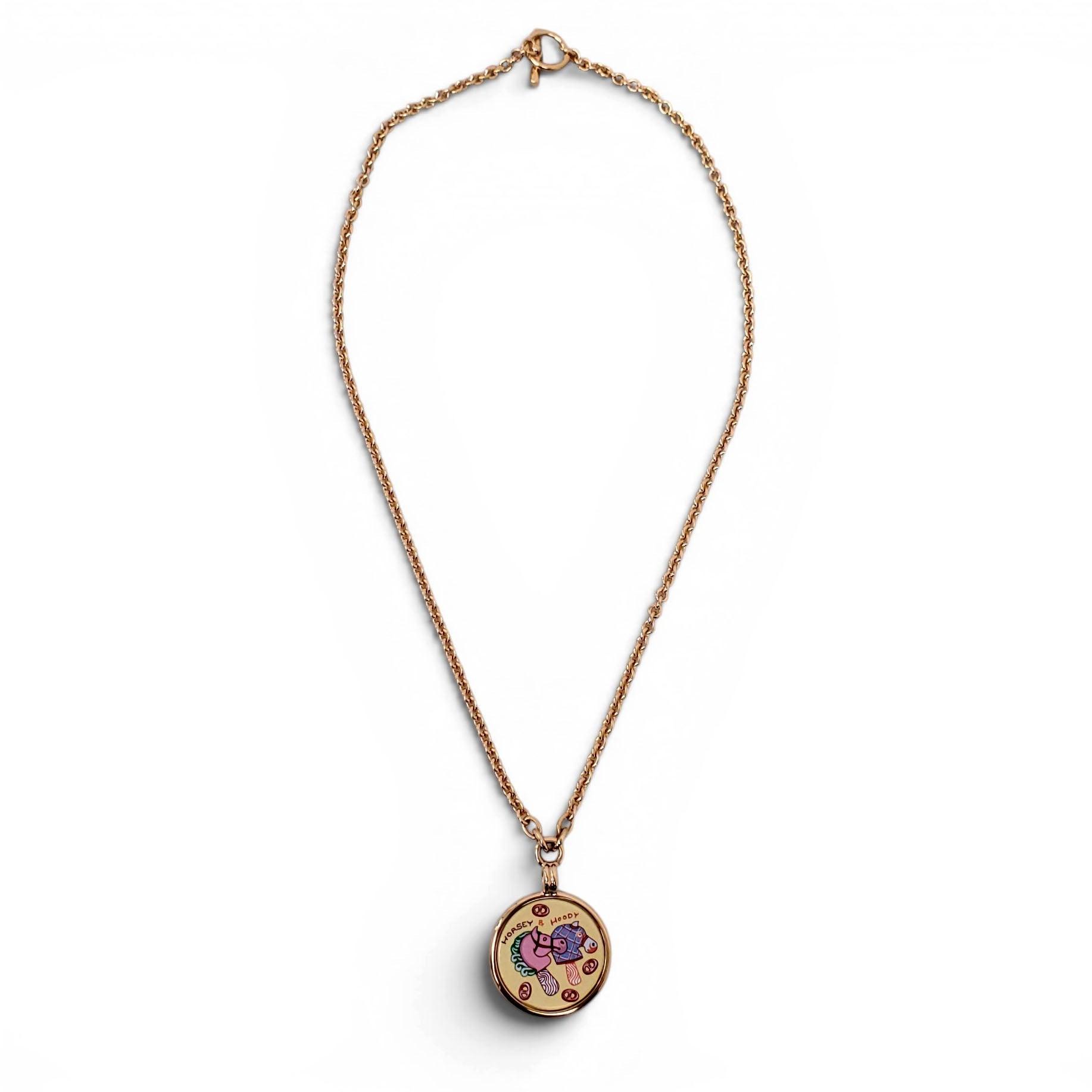 HERMÈS MEDAILLE FUNNY ICE CREAM PM PALLADIUM PENDANT
