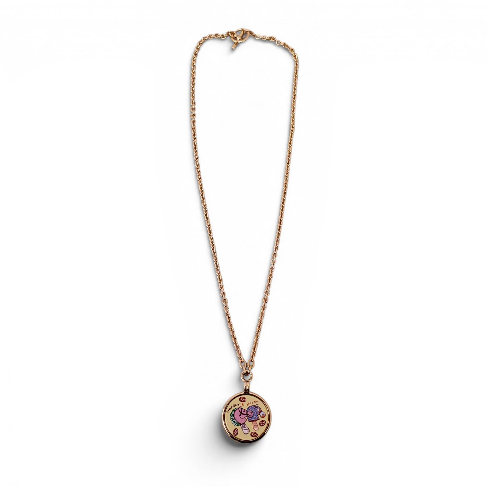 HERMÈS MEDAILLE FUNNY ICE CREAM PM PALLADIUM PENDANT