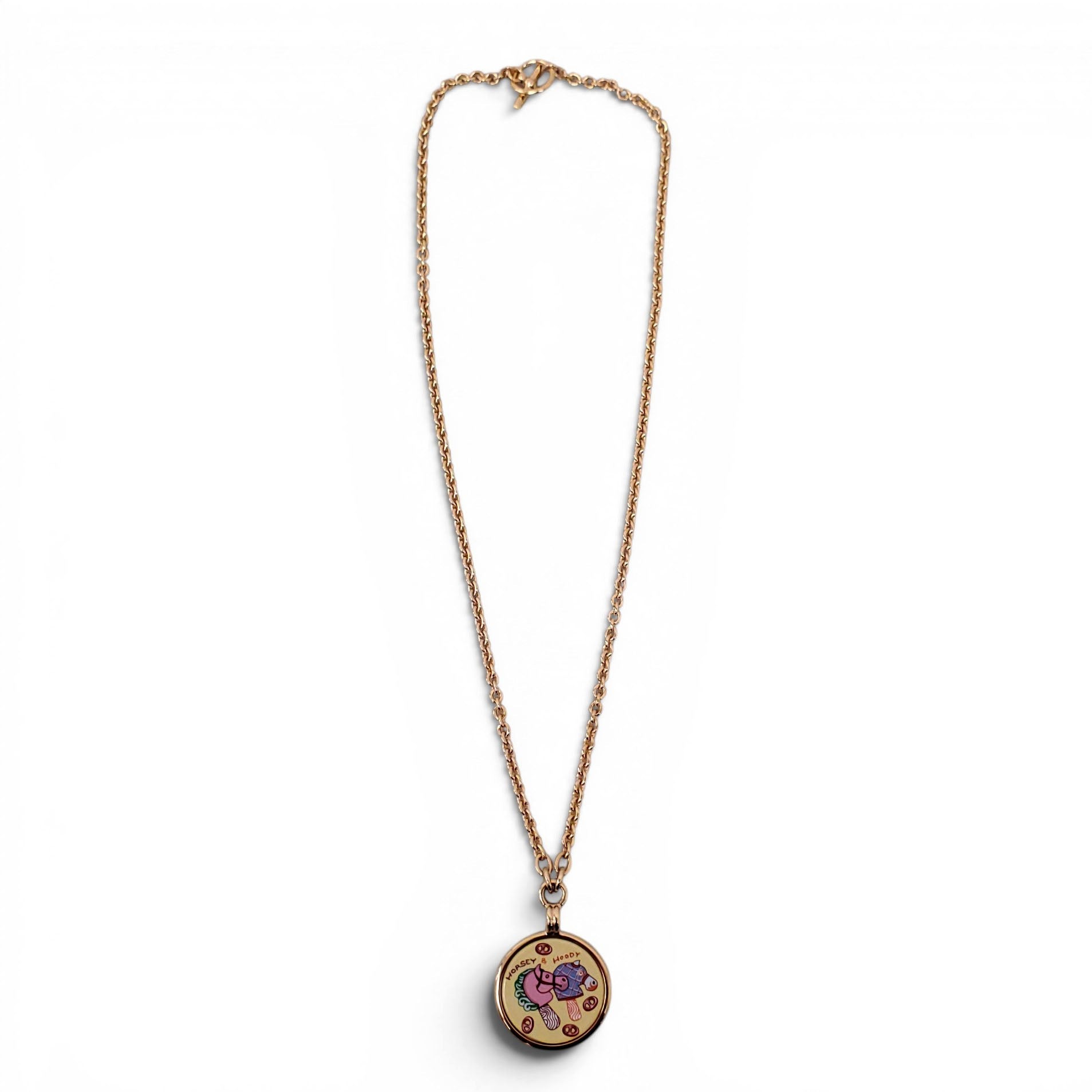 HERMÈS MEDAILLE FUNNY ICE CREAM PM PALLADIUM PENDANT